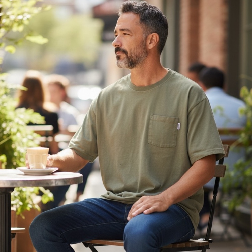 KUWALLA TEE (XL) Carbon Pocket Tee Super-Soft Carbon Brushed Crew-Neck